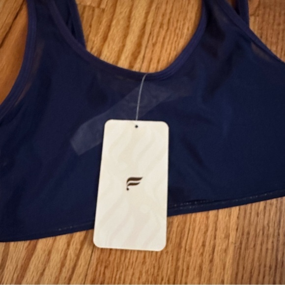 NWT Fabletics Double Layer Bra Navy Blue Semi-sheer size S - Picture 6 of 6